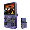R36S Retro Handheld Game Console Linux System 3.5-Inch IPS Screen Portable Video Player 128G Purple Transparent