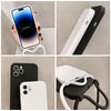 For iPhone 16 Crossbody Lanyard Liquid Silicone Case(Black)