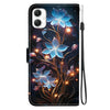 For Samsung Galaxy A05 Crystal Texture Colored Drawing Leather Phone Case(Little Lantern Flower)