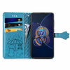 For Asus Zenfone 8 Flip Lovely Cat and Dog Embossing Pattern Horizontal Flip Leather Case , with Holder & Card Slots & Wallet & Cartoon Clasp & Lanyard(Blue)