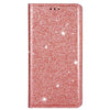 For Samsung Galaxy J4 (2018) Ultrathin Glitter Magnetic Horizontal Flip Leather Case with Holder & Card Slots(Rose Gold)