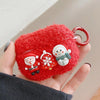 For AirPods 3 Christmas Series Plush Earphone Protective Soft Case(Santa Claus and Snowman)