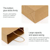 10 PCS Elegant Kraft Paper Bag With Handles for Wedding/Birthday Party/Jewelry/Clothes, Size:22x27x11cm (White)