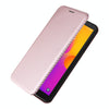 For Alcatel 1B 2022 Carbon Fiber Texture Flip Leather Phone Case(Pink)