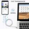 USB to 8 Pin Synchronous Data Charging Cable, Cable Length: 1m(White)