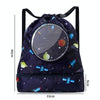 Wet And Dry Separation Waterproof Drawstring Shoulder Beach Swimming Bag For Children Tibetan L
