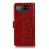 For Asus ROG Phone 7 Crocodile Top Layer Cowhide Leather Phone Case(Red)