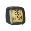 Multifunctional Temperature and Humidity LCD Clock Home Bedside Alarm Clock(2205 Black)