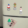 Magnetic Cute Cartoon Stainless Steel Bottle Opener Refrigerator Sticker Decoration, Style: Snowman