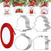 10pcs Clear Acrylic Christmas Decoration Hangers DIY Blank Xmas Tree Ornament With Rope, Style: Triangle Round
