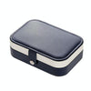 Double-Layer Jewelry Storage Box Earrings Ring Portable Flannel Jewelry Box(Blue)
