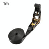 Motorcycle Ratchet Tensioner Cargo Bundling And Luggage Fixing Straps, Specification: Black 1m