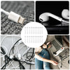 100pcs /Pack 73mm 3-Hole Silicone Cable Tie Wire Winder Organizer(Black)