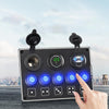 5-Position Switch Dual USB With Voltage Power Base Car Yacht RV Switch Panel Combination(Blue Light)