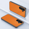 For Samsung Galaxy S24 FE 5G Ultra-thin Plain Skin Leather Phone Case(Orange)