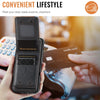 For iPhone 13 AutSpace A12 MagSafe Magnetic RFID Card Bag Phone Case(Black)