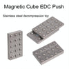 FS01 Stainless Steel Metal Magnetic Push Card Decompression Toy Fingertip Gyro, Style:D Model