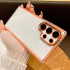 For Samsung Galaxy S25 Ultra 5G Transparent Phone Case with Lens Film(Orange)