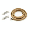1 Pair SLK28 Metal Magnetic Buckle Elastic Free Tied Laces, Style: Silver Magnetic Buckle+Khaki Shoelaces
