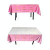 137x183cm Happy Birthday PET Aluminum Film Tablecloths Disposable Waterproof Party Decorative Table Cloth, Style: Spanish Pink Star