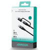 JOYROOM SA37-1T2 60W Multi-Function Series 2 in 1 Fast Charging Data Cable, Length:1.2m(Black)