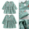 Girl Dress Children Dress Girls Long Sleeve Plaid Dress Soft Cotton Summer Princess Dresses Baby Girls Clothes, Size:120cm(Rose Red Flower)