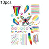 10 PCS Waterproof Disposable Camouflage Tattoo Stickers Face Stickers(LC-026)