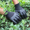 A Pair Latex Gloves with Claws ABS Plastic Gloves for Digging and Planting(Coffee)