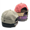 A36 Cartoon Coconut Tree Pattern Retro Hip Hop Without Eaves Sailor Hat Landlord Hat Skullcap, Size:One Size(Black)