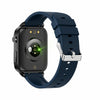 F100 1.7 inch HD Square Screen TPU Strap Smart Watch Supports Body Temperature Monitoring/Blood Oxygen Monitoring(Blue)