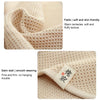 Honeycomb Cotton Towel, Size:33 x 34cm(Beige)