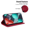 For Realme 13+ Global Seven-shaped Embossed Leather Phone Case(Red)