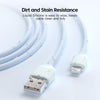 KUULAA KL-X58 2.4A USB to 8 Pin Liquid Silicone MFI Data Cable, Length:2m(White)