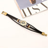 2 PCS Couple Lovers Jewelry Leather Braided Constellation Detail Hand Chain Bracelet, Size: 21*1.2cm