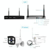 SriHome 4CH 1080p Wireless NVR Security System, Human Detection, AU Plug