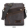 AUGUR 9088 Retro Vertical Style Canvas Shoulder Messenger Crossby Bag(Grey)