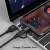 IVON CA51 2.4A USB to 8 Pin + Micro USB 2 in 1 Charging Sync Data Cable, Length: 1m(Silver)