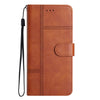 For Samsung Galaxy S25 Ultra 5G Cowhide Texture Stitching Leather Phone Case(Brown)
