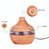 300ML Waterdrop Shape USB Wood Grain Aromatherapy Air Purifier Mute Humidifier, Color: Deep Wood Grain