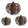 3pcs /Set Halloween Pumpkin Ornament Party Tabletop Decoration(Brown)