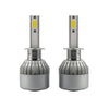 2pcs H1 18W 1800LM 6000K Waterproof IP68 Car Auto LED Headlight with 2 COB LED Lamps, DC 9-36V(White Light)