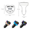 Car MP3 Bluetooth Player FM Transmitter Multifunctional Car Charger, Model: 4.8A Black