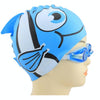 Ear Protection Small Fish Pattern Diving Cap Children Silicone Swimming Cap(F)