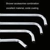 Top Spray Rod Shower Tube Stainless Steel Shower Outlet Pipe Elbow, Size: 39cm