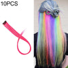 10 PCS Chemical Fiber Wig One-Step Gradient Color Single Card Wig, Stretched Length:24inches(36#)
