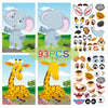 Face Changing Stickers Early Learning DIY Puzzle Stickers Toys(Animal)