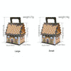 10pcs Christmas Candy Boxes Kraft Paper Christmas House Handbag Candy Boxes, Style: Small White Edge
