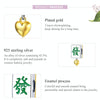 S925 Sterling Silver Mahjong Tiles Beads DIY Bracelet Necklace Accessories