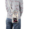 Cat Knitted Mini Crossbody Phone Bag For 6.9 inch and Below Phones(White)