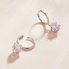 S925 Sterling Silver Water Drop Zircon Women Earrings(Pink)